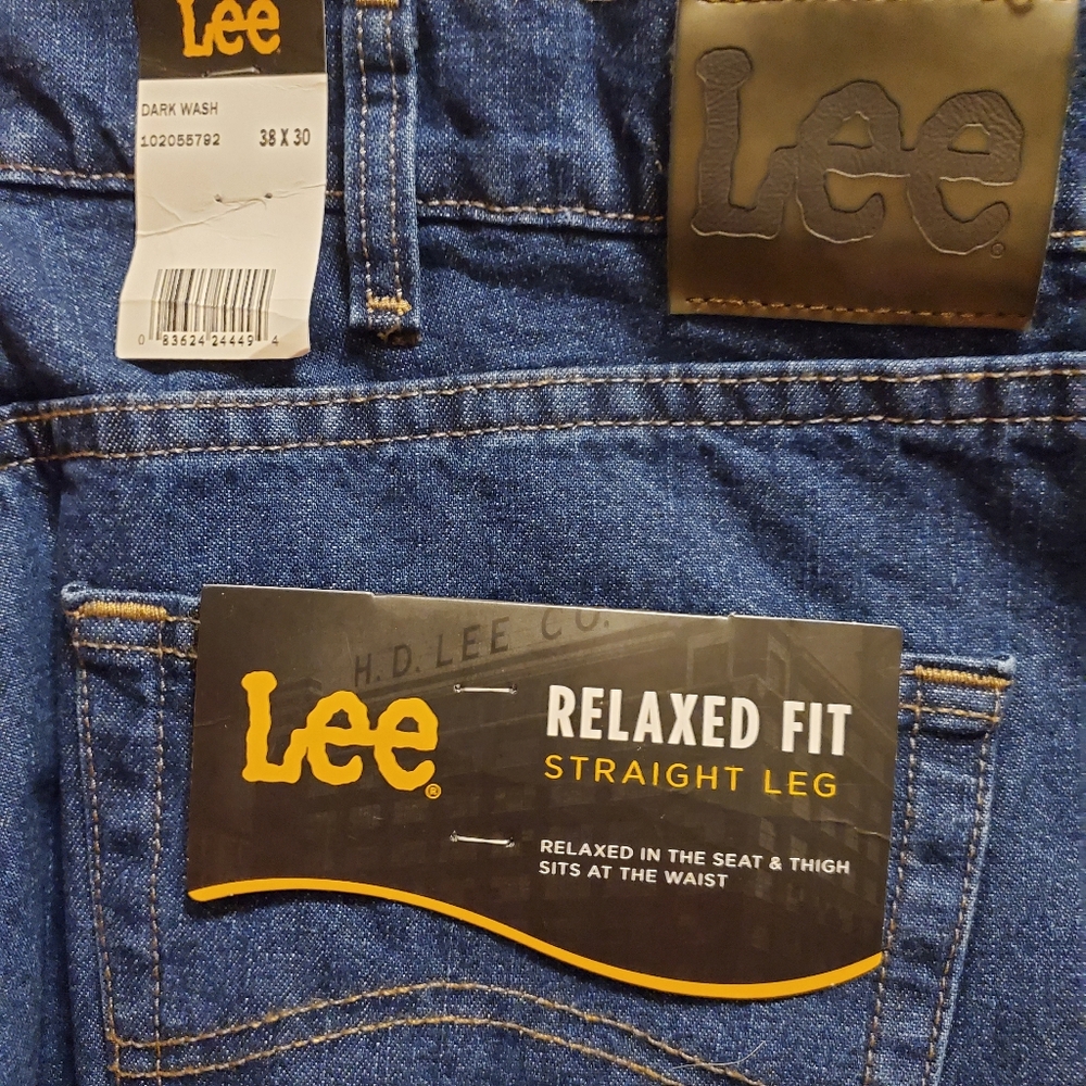 NWT. Men's Fleece Lined Lee Jeans 38x30